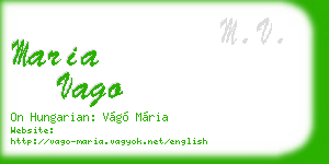 maria vago business card