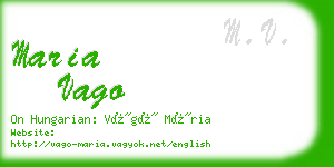 maria vago business card